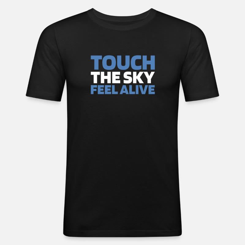 Paramotor Gleitschirmfliegen - Männer Slim Fit T-Shirt - Schwarz