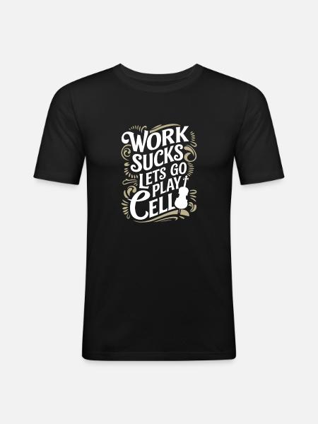 Cello Cellist - Men's Slim Fit T-Shirt - black