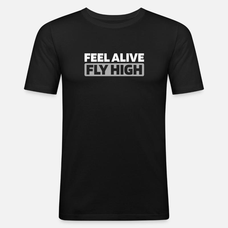 Paramotor paragliding - Men's Slim Fit T-Shirt - black