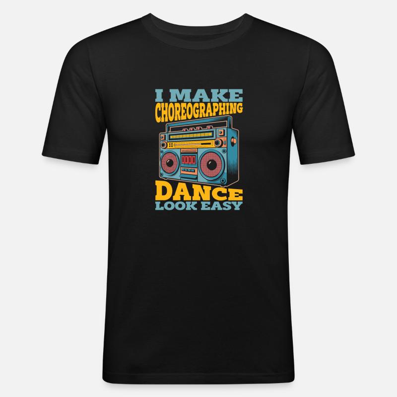 Choreograf - Männer Slim Fit T-Shirt - Schwarz