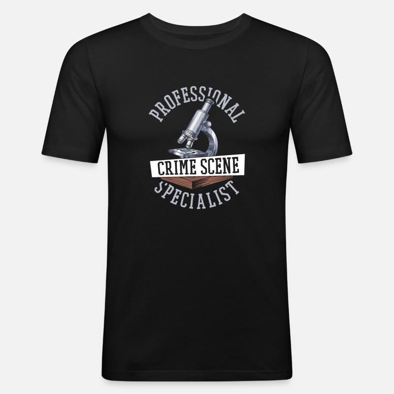 Forensik Forensiker - Männer Slim Fit T-Shirt - Schwarz