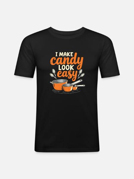 Konditor - Männer Slim Fit T-Shirt - Schwarz