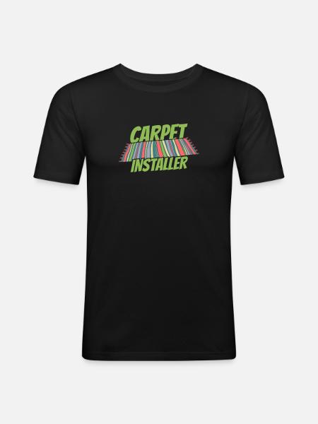 Carpet Installer Kader - Men's Slim Fit T-Shirt - black