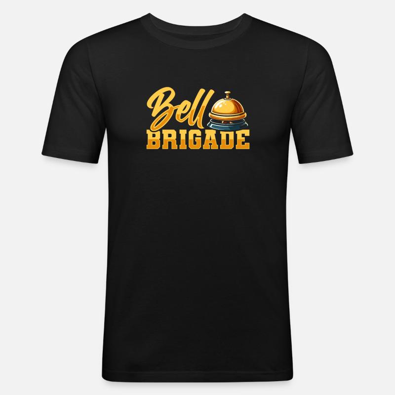 Hotelpage Team - Männer Slim Fit T-Shirt - Schwarz