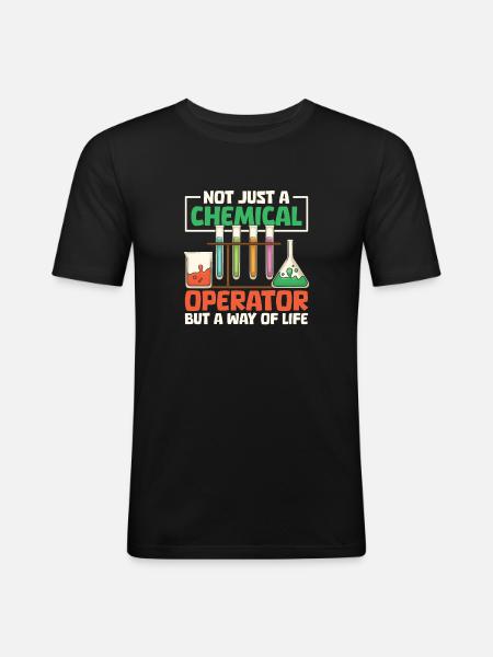 Opérateurs chimiques - T-shirt près du corps Homme - noir