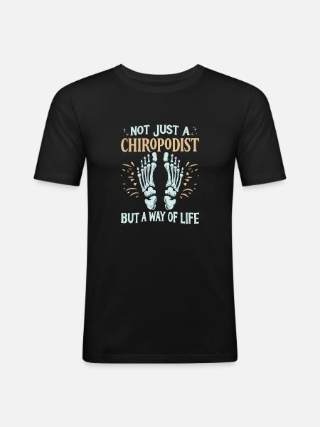 Pédicure - T-shirt près du corps Homme - noir