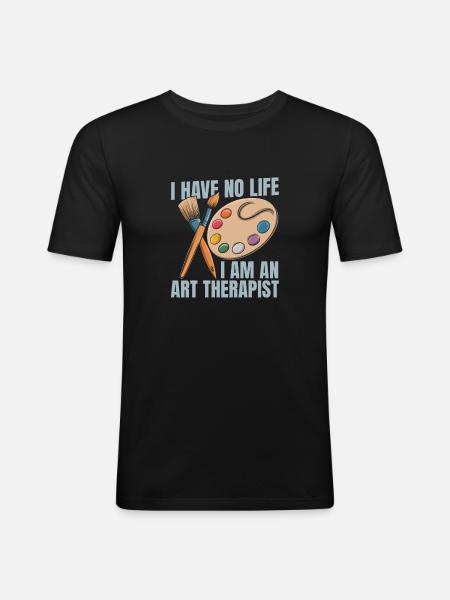 Art Therapist - Men's Slim Fit T-Shirt - black