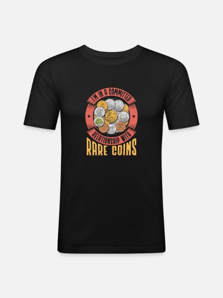 Coin Collection Coin Collectors - Men's Slim Fit T-Shirt - black