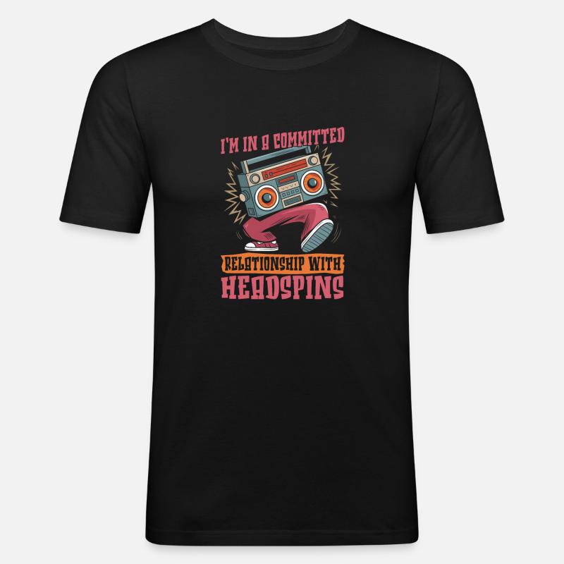 Breakdance Breakdancer Breakdancing - Männer Slim Fit T-Shirt - Schwarz