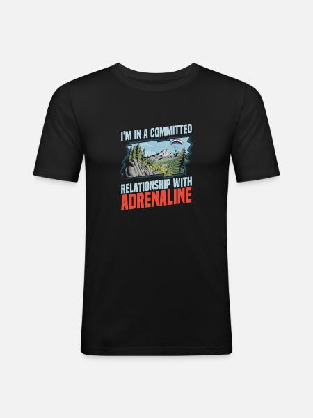 Base Jumping - Men's Slim Fit T-Shirt - black