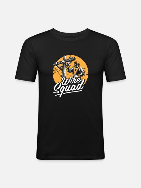 Lineman Squad - Men's Slim Fit T-Shirt - black