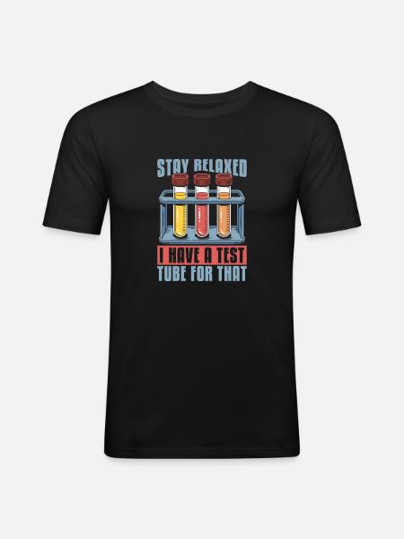 Laboratory assistant - Men's Slim Fit T-Shirt - black