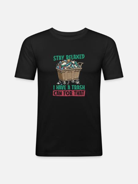 Garbage collector garbage man - Men's Slim Fit T-Shirt - black