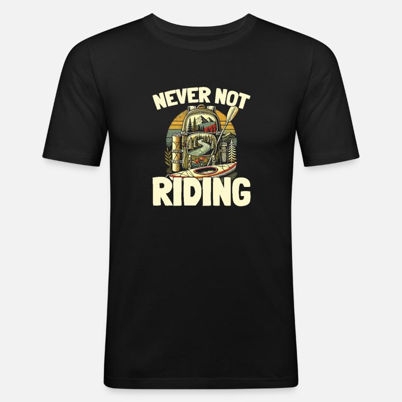 Kajaker - Männer Slim Fit T-Shirt - Schwarz