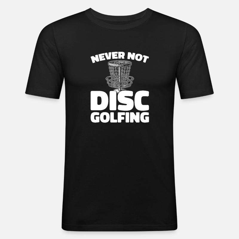 Frisbee Golf Disc Golf - Männer Slim Fit T-Shirt - Schwarz