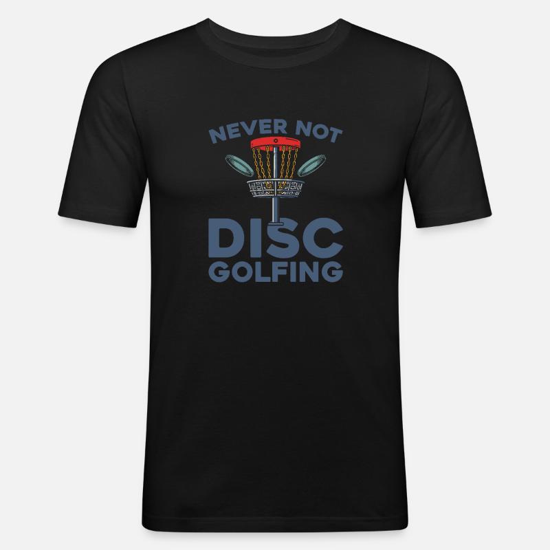 Frisbee Golf Disc Golf - Männer Slim Fit T-Shirt - Schwarz