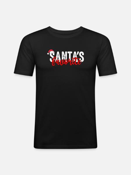 Santa's Favorite - Men's Slim Fit T-Shirt - black