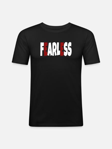 Fearless - simple text - Men's Slim Fit T-Shirt - black