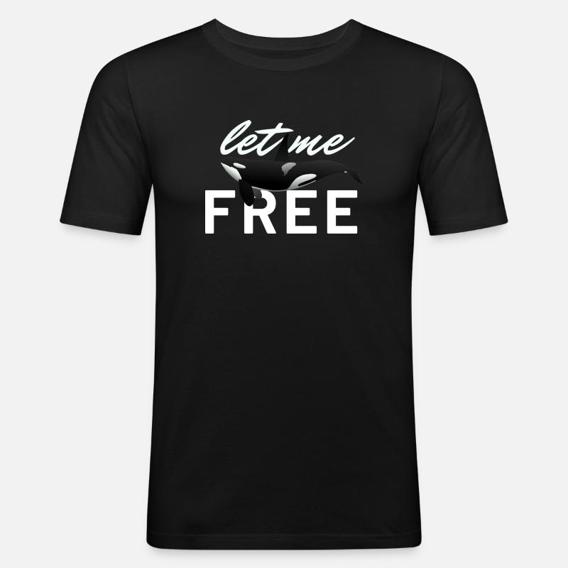 Orca/Killer Whale - Männer Slim Fit T-Shirt - Schwarz