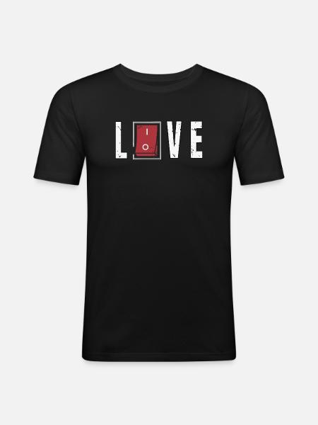 Love Reciprocated - Men's Slim Fit T-Shirt - black