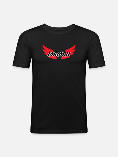 Maman d'Amour - Mother's Day - Men's Slim Fit T-Shirt - black