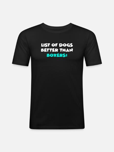Boxer Dog - Men's Slim Fit T-Shirt - black