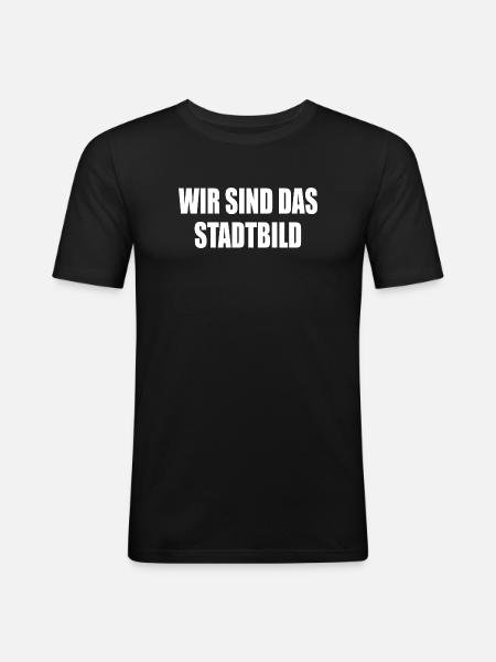 We are the cityscape - Men's Slim Fit T-Shirt - black