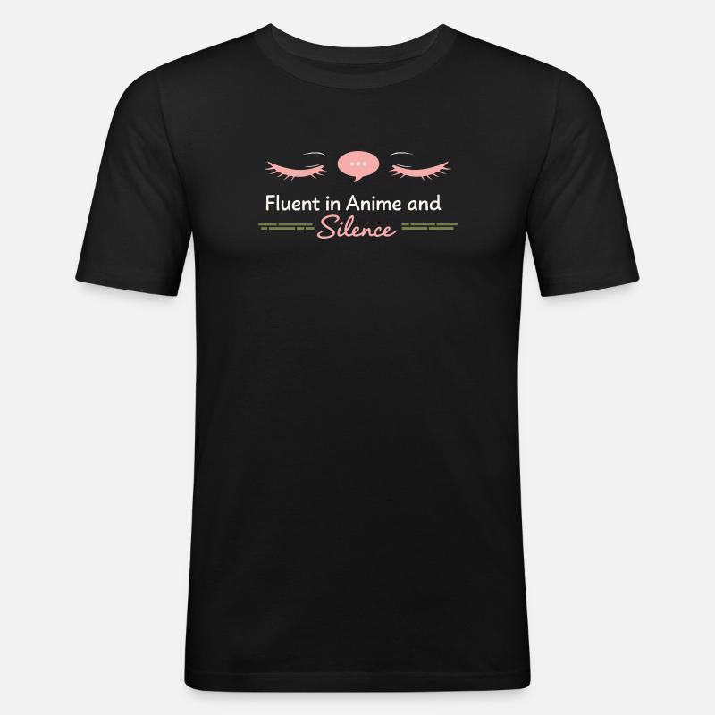 Anime-introvert Weeb Stubenhocker - Männer Slim Fit T-Shirt - Schwarz