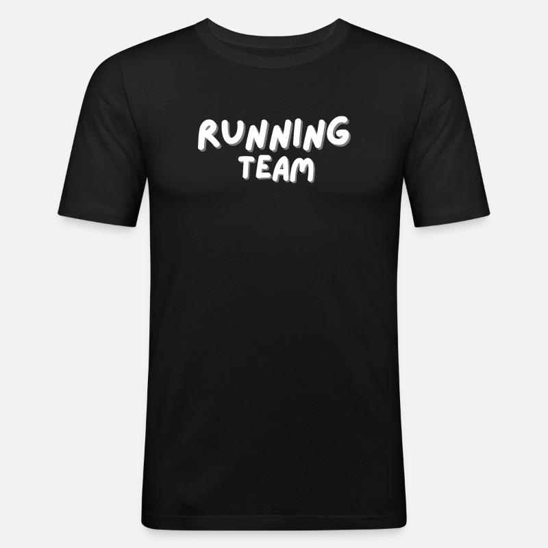 Équipe de course - T-shirt près du corps Homme - noir