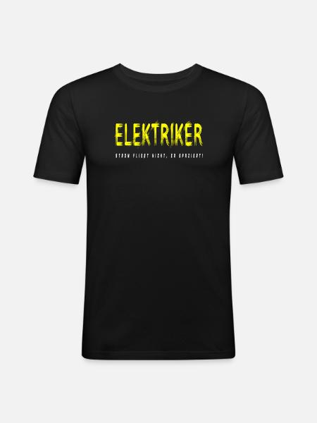 Elektriker Handwerker Design - Männer Slim Fit T-Shirt - Schwarz