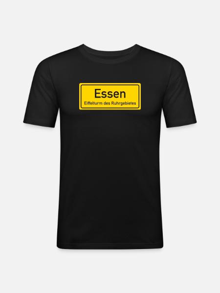 Essen place name germany - Men's Slim Fit T-Shirt - black