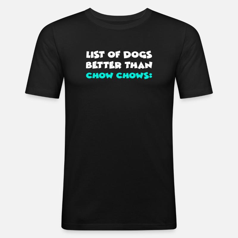 Chow Chow - Männer Slim Fit T-Shirt - Schwarz