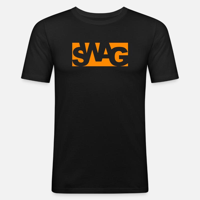 SWAG - Männer Slim Fit T-Shirt - Schwarz