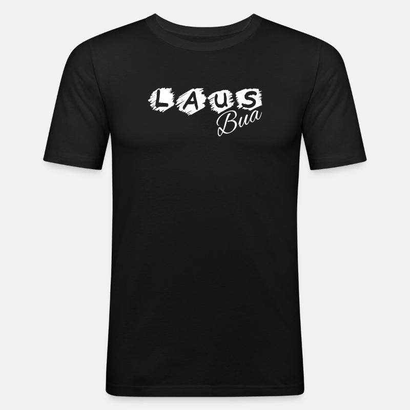 Lausbua - Lausbub - vilain garçon, dialecte - T-shirt près du corps Homme - noir