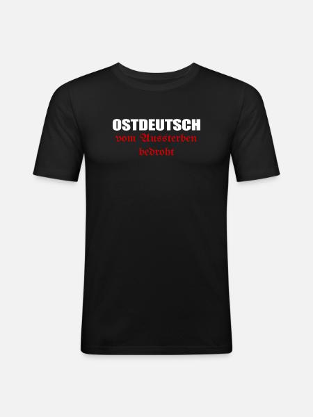 East Germans threatened with extinction - Men's Slim Fit T-Shirt - black