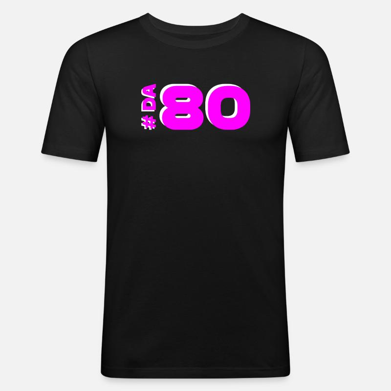 DA80 - Männer Slim Fit T-Shirt - Schwarz