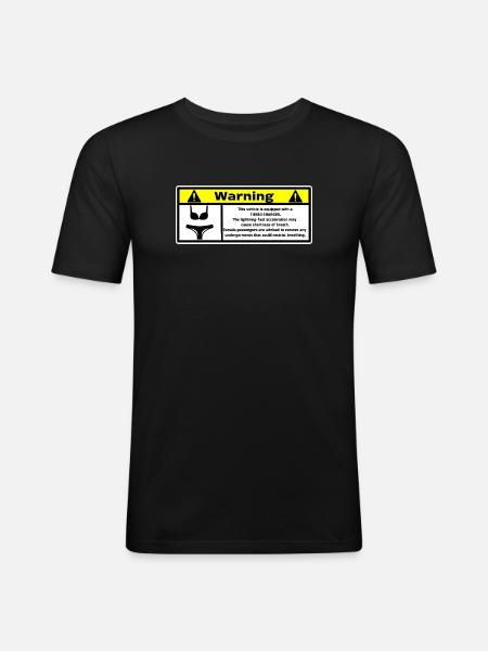 Automotive Warning - Men's Slim Fit T-Shirt - black