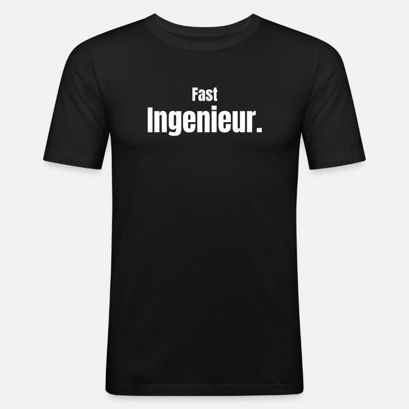 Almost an engineer - Men's Slim Fit T-Shirt - black