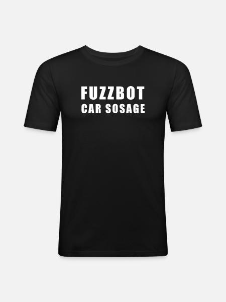 fuzzbot car sosage - Men's Slim Fit T-Shirt - black