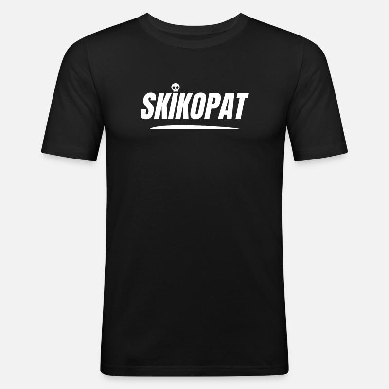 SKIKOPAT! - Männer Slim Fit T-Shirt - Schwarz