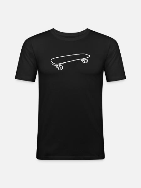Skateboard Sketch - Men's Slim Fit T-Shirt - black