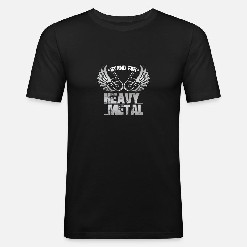 Heavy Metal Logo - Camiseta ajustada hombre - negro