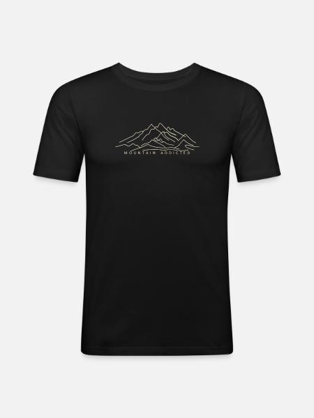 Mountain addicted - Men's Slim Fit T-Shirt - black