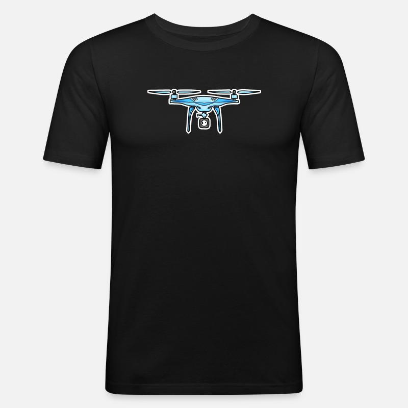 Drone Drone Drones - T-shirt près du corps Homme - noir