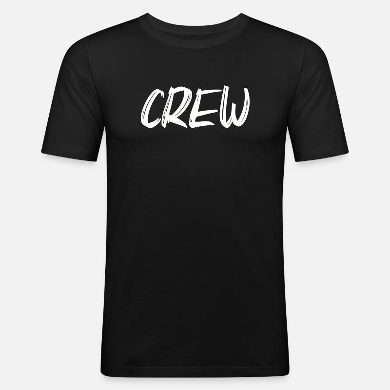crew - Männer Slim Fit T-Shirt - Schwarz