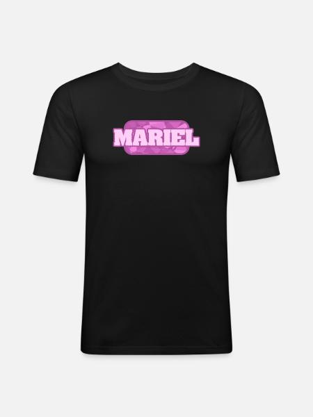 Mariel als Gesundheit - Männer Slim Fit T-Shirt - Schwarz