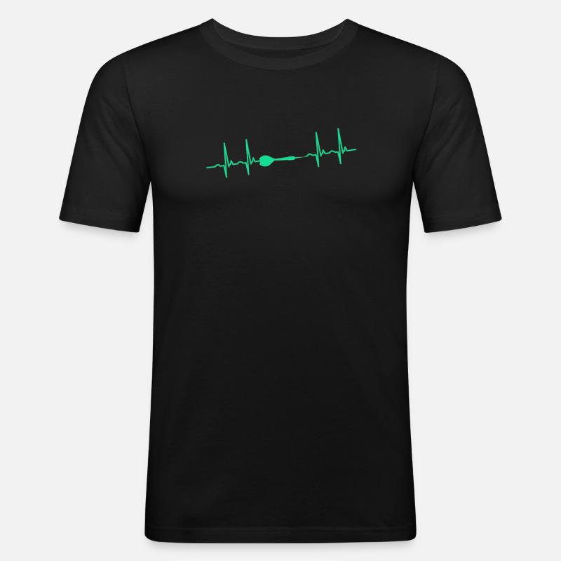 Dart Darter Darten - Männer Slim Fit T-Shirt - Schwarz