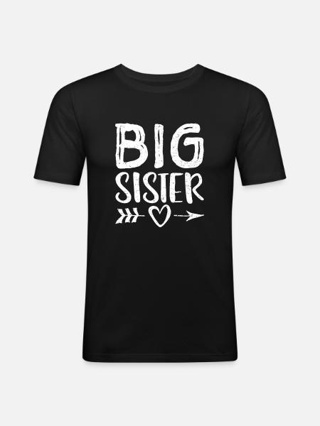 Big Sister - sister - Men's Slim Fit T-Shirt - black