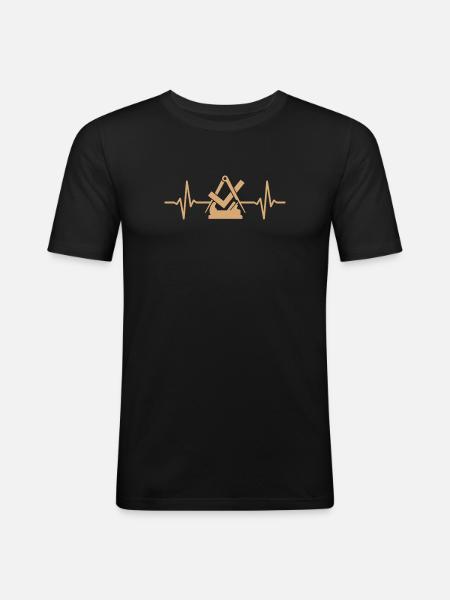 Carpenter Carpenter Guild Sign Heartbeat - Men's Slim Fit T-Shirt - black