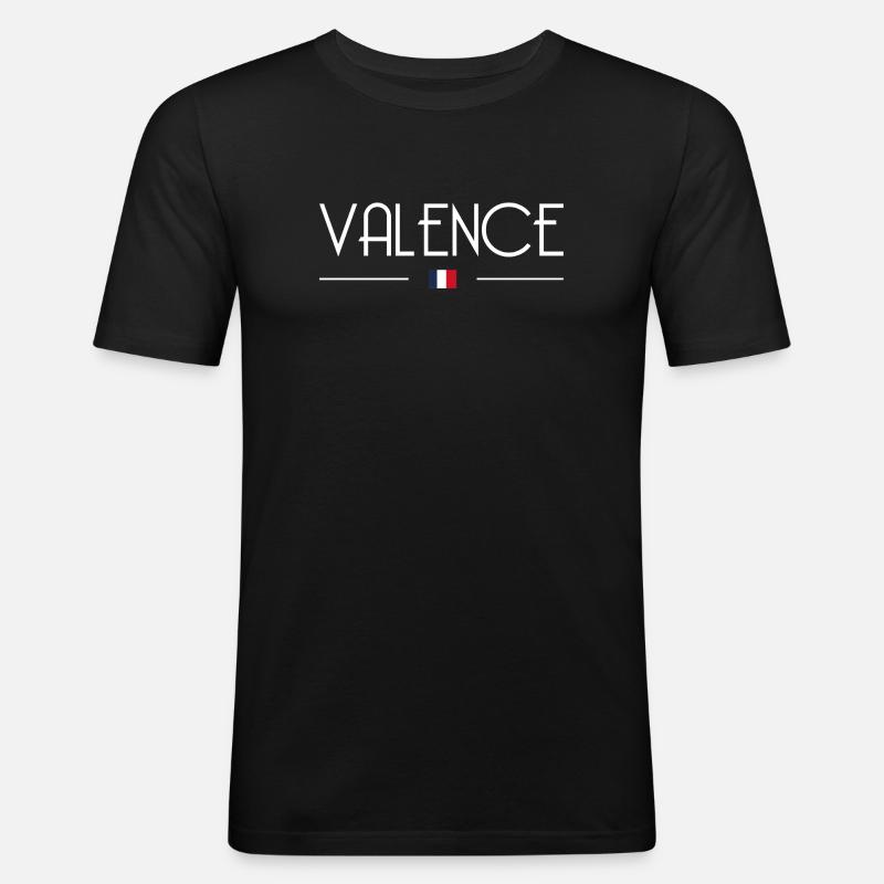 Valenz - Männer Slim Fit T-Shirt - Schwarz